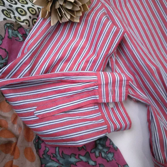 New Southern Tide Striped Red and White Womens Belted Pocketed Maxi Dress Sz S - Picture 4 of 15